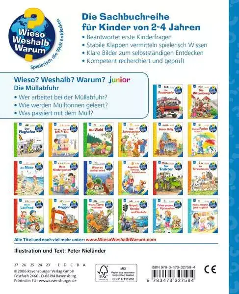 Ravensberger Matratzen Ravensburger Wieso? Weshalb? Warum? junior, Band 16: Die Müllabfuhr Räumungsverkauf