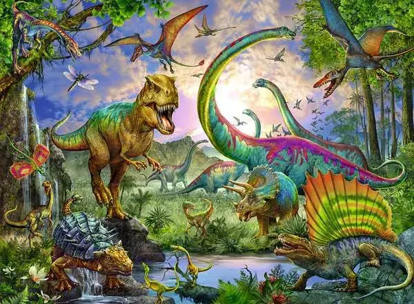 Ravensberger Matratzen Kinderpuzzle ab 8 Jahren - Im Reich der Giganten - 200 Teile Riesige Ersparnisse