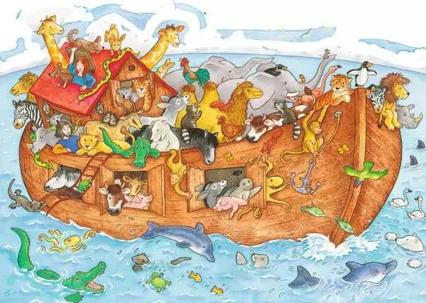 Ravensberger Matratzen Kinderpuzzle ab 4 Jahren - Die große Arche Noah - 48 Teile Begrenzte Freigabe