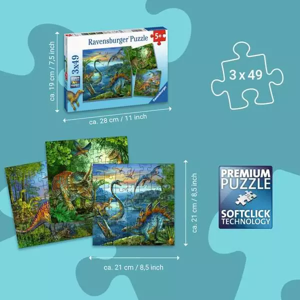 Ravensberger Matratzen Kinderpuzzle ab 5 Jahren - Faszination Dinosaurier - 49 Teile Bis zu 50% Rabatt