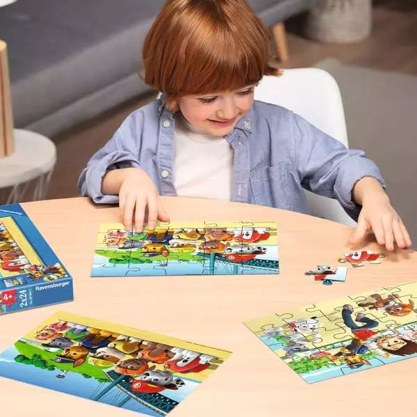 Ravensberger Matratzen Kinderpuzzle ab 4 Jahren - Heldenhafte Hunde - 24 Teile Heißer Verkauf