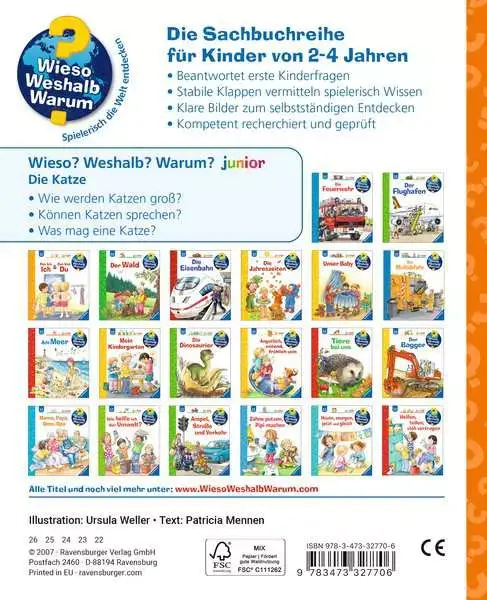 Ravensberger Matratzen Ravensburger Wieso? Weshalb? Warum? junior, Band 21: Die Katze Zeitlich begrenztes Angebot