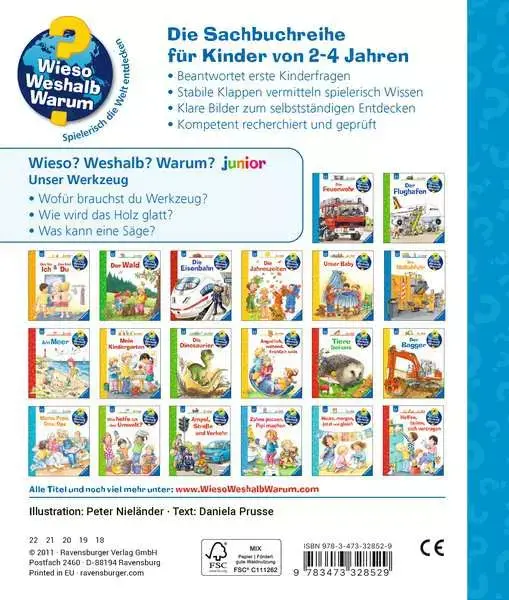 Ravensberger Matratzen Ravensburger Wieso? Weshalb? Warum? junior, Band 40: Unser Werkzeug Letzte 3 Tage