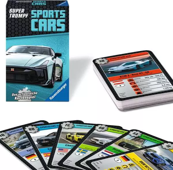 Ravensberger Matratzen Sports-Cars - Kartenspiel ab 7 Jahren Black Friday