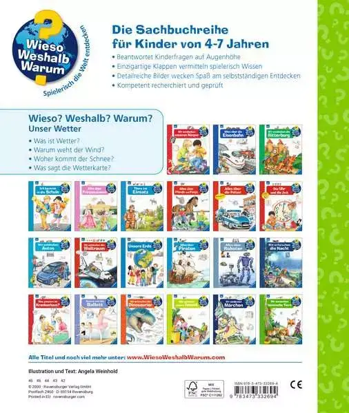 Ravensberger Matratzen Ravensburger Wieso? Weshalb? Warum?, Band 10: Unser Wetter Räumungsverkauf