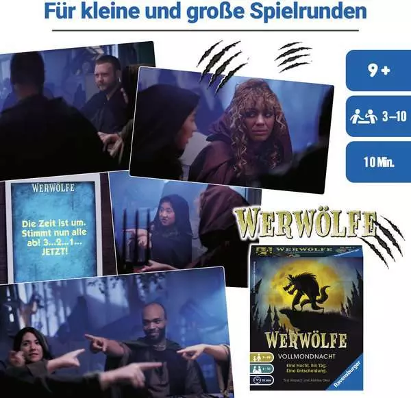 Ravensberger Matratzen Werwölfe Vollmondnacht - Spiel ab 9 Jahren Nur für heute