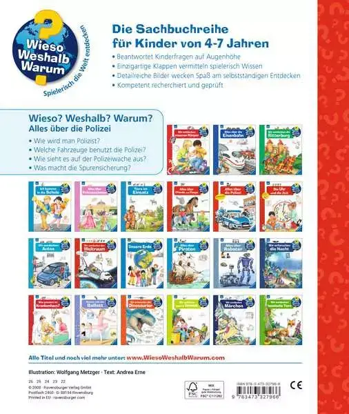 Ravensberger Matratzen Ravensburger Wieso? Weshalb? Warum?, Band 22: Alles über die Polizei Begrenzt auf 3 Tage
