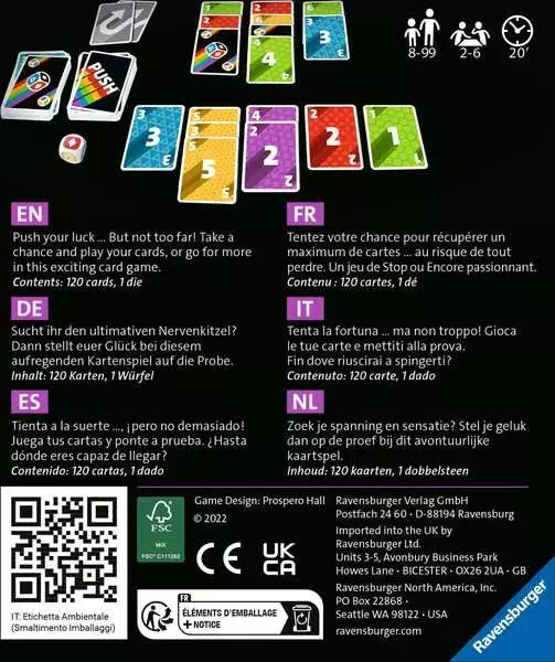 Ravensberger Matratzen PUSH - Kartenspiel ab 8 Jahren Fabrikverkauf