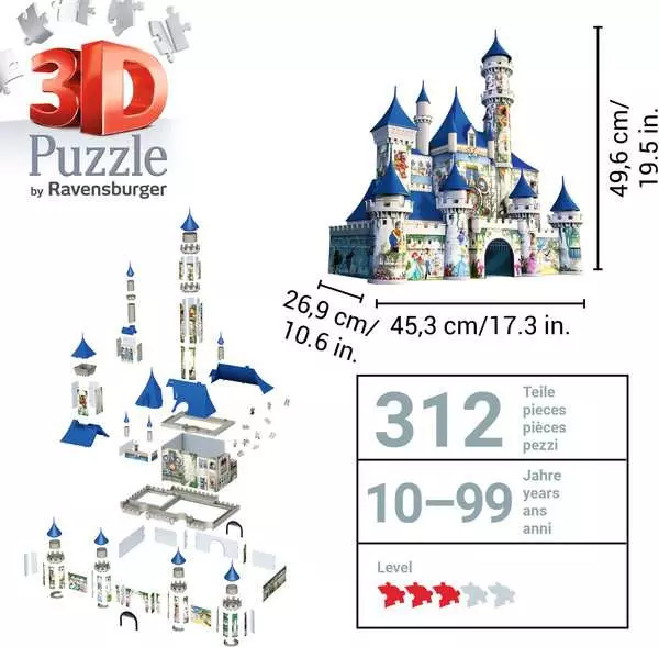 Ravensberger Matratzen 3D Puzzle Walt Disney Schloss Fabrikverkauf