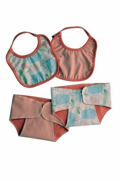 Schildkröt Manufaktur Kleidung Windel/Latz rose zu Puppe 32 -52 cm Super Rabatt