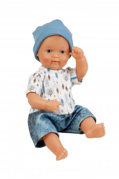 Schildkröt Manufaktur Kleidung zu Puppe Mein 1. Baby 28 cm Kleidung blau/weiss Auslauf
