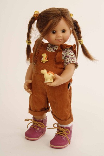Schildkröt Manufaktur Puppe Müller-Wichtel Paula 30 cm braune Haare, Kleidung Dino Verkauf