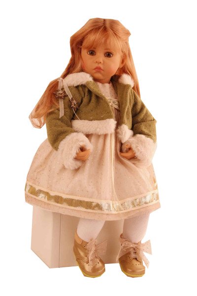 Schildkröt Manufaktur Kleidung zu Puppe Elena/Carolina Sauer Gr. 53 winterlich gold/grün Cyber Monday