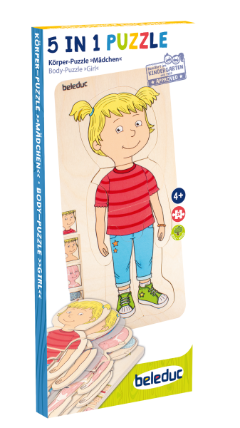 Schildkröt Manufaktur Lagen-Puzzle "Dein Körper" Mädchen by Beleduc