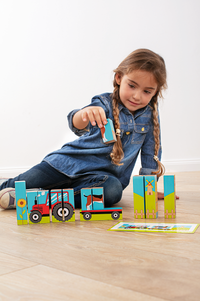 Schildkröt Manufaktur Block-Puzzle Farm by Beleduc Fabrikverkauf
