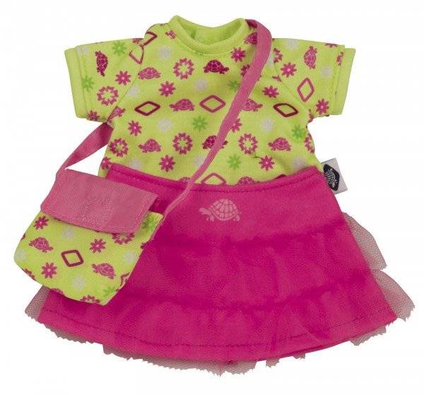 Schildkröt Manufaktur Kleid grün/pink für Puppe Emmeline 30 cm