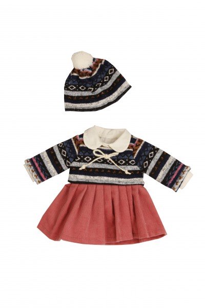 Schildkröt Manufaktur Kleid für Stehpuppe 46,49 cm winterlich