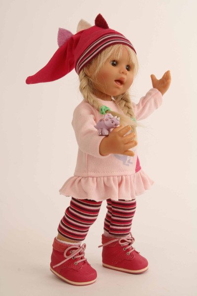 Schildkröt Manufaktur Puppe Müller-Wichtel Emma 30 cm blonde Haare, Drachen-Kleidung Outlet