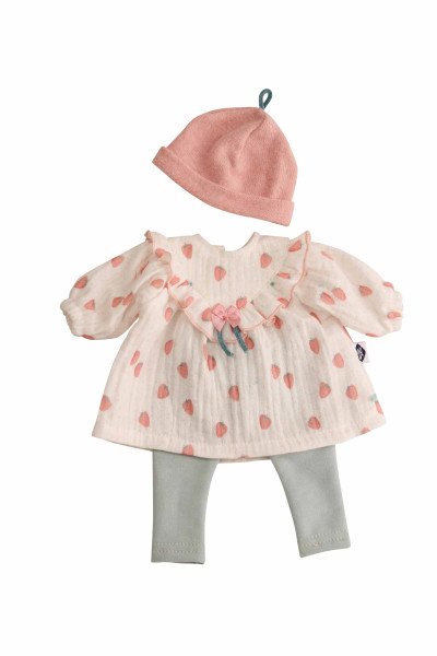 Schildkröt Manufaktur Kleidung zu Puppe Schlummerle 32 cm, Kleidung Erdbeer-Kleidung