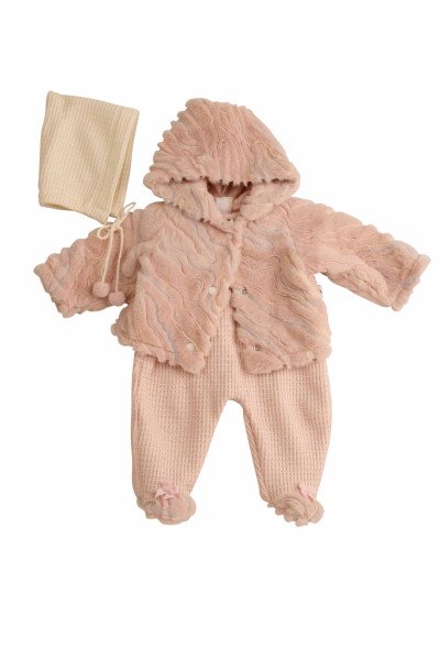 Schildkröt Manufaktur Kleidung zu Puppe 52 cm Julchen/Peterle/Klara/Elli winterlich rose Kostenloser Versand