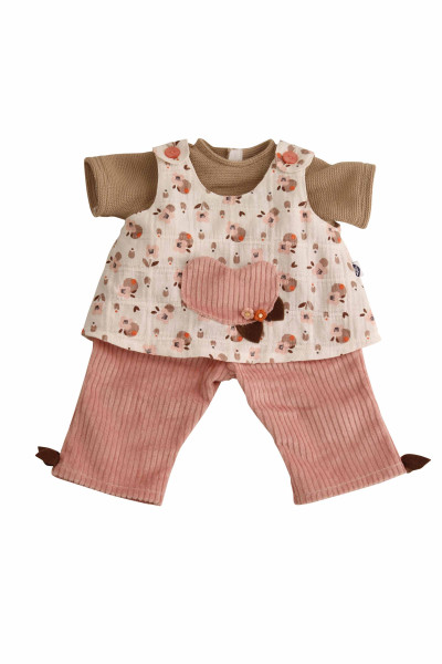 Schildkröt Manufaktur Kleidung zu Puppe 52 cm Klara/Elli/ Julchen rose/braun