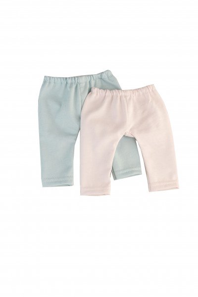 Schildkröt Manufaktur Leggings 2-er Set für Puppen 32-52 cm mint+rose