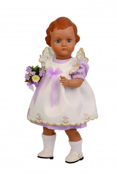 Schildkröt Manufaktur Kleidung zu Stehpuppe 41 cm Sommerkleid weiss/lila JETZT KAUFEN