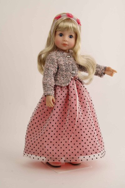 Schildkröt Manufaktur Stehpuppe Yella 46 cm blonde Haare, festliche Kleidung Letzter Tag