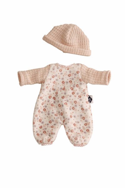 Schildkröt Manufaktur Kleidung zu Puppe Mein 1. Baby 28 cm Overall rose/weiss