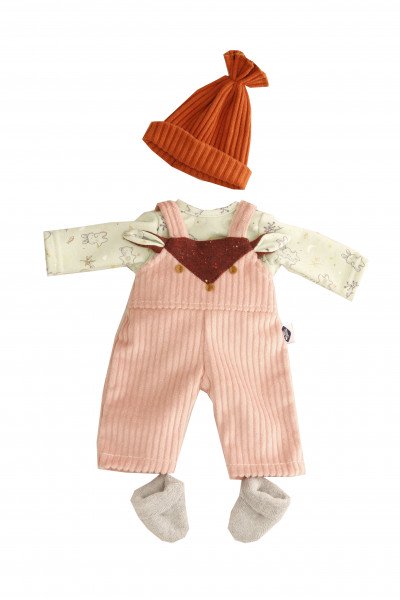 Schildkröt Manufaktur Kleidung zu Puppe Schlummerle 32 cm, winterlich in mint/rose/rostbraun