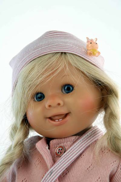 Schildkröt Manufaktur Puppe Müller-Wichtel Fiona 30 cm blonde Haare, Kleidung rose Limitierter Zeitrabatt