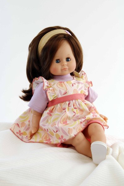 Schildkröt Manufaktur Puppe Schlummerle 37 cm braune Haare, blaue Schlafaugen, Kleidung Früchtchen Super Rabatt