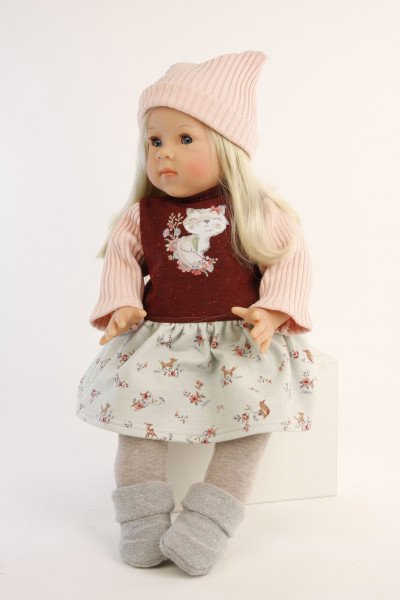Schildkröt Manufaktur Puppe Elli 52 cm blonde Haare, blaue Schlafaugen, Kleidung winterlich Online
