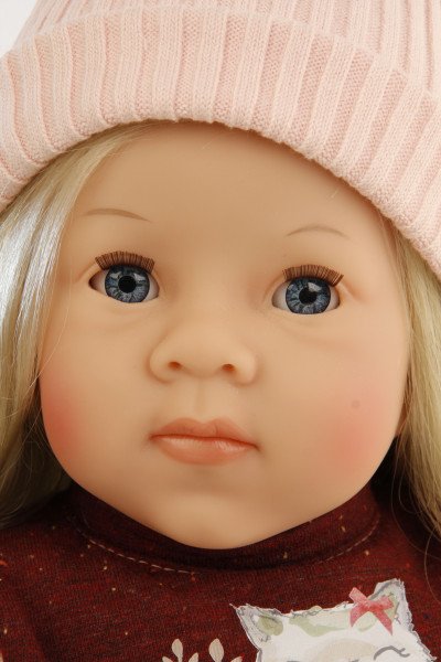 Schildkröt Manufaktur Puppe Elli 52 cm blonde Haare, blaue Schlafaugen, Kleidung winterlich Online