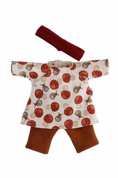 Schildkröt Manufaktur Kleidung zu Schmuserle/Löckchen 30 cm in weiss/braun/rot