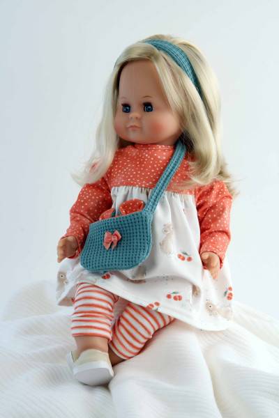 Schildkröt Manufaktur Puppe Schlummerle 37 cm blonde Haare, blaue Schlafaugen, Mäuschenkleidung Saisonale Angebote