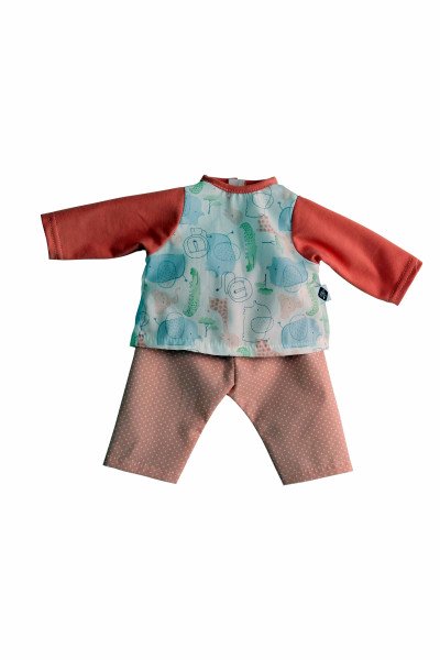 Schildkröt Manufaktur Kleidung Schlafanzug zu Puppe 32 -52 cm rose/weiss Letzter Tag