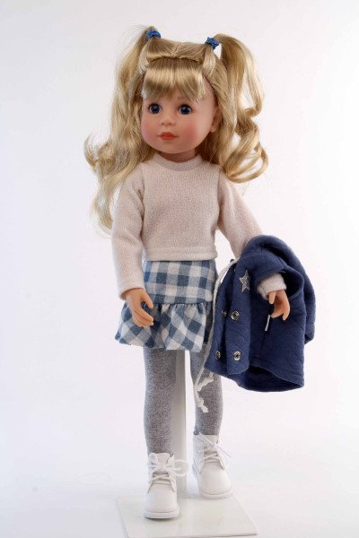 Schildkröt Manufaktur Stehpuppe Yella 46 cm blonde Haare, Kleidung sportlich Super Rabatt
