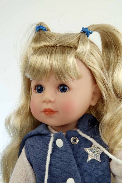 Schildkröt Manufaktur Stehpuppe Yella 46 cm blonde Haare, Kleidung sportlich Super Rabatt
