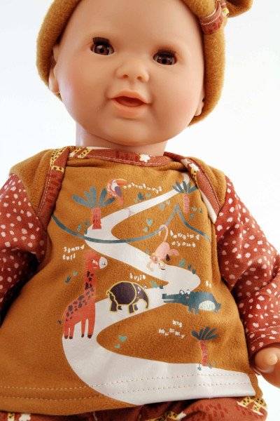 Schildkröt Manufaktur Schnullerbaby Lenchen 37 cm, Malhaar, braune Schlafaugen, Kleidung Safari-Look Meist gekauft