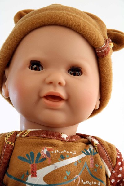 Schildkröt Manufaktur Schnullerbaby Lenchen 37 cm, Malhaar, braune Schlafaugen, Kleidung Safari-Look Meist gekauft