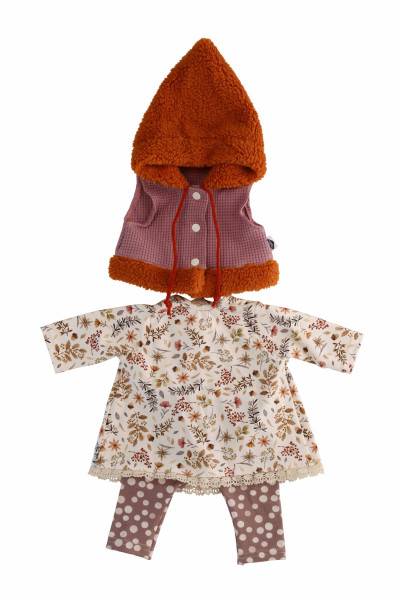 Schildkröt Manufaktur Kleidung zu Susi/Hanni/Amy 45 cm lila/weiss/braun
