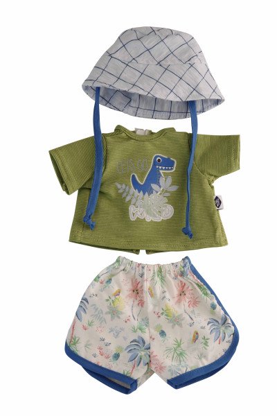 Schildkröt Manufaktur Kleidung zu Trink + Näßbaby 40 cm Finn weißUgrün/blau