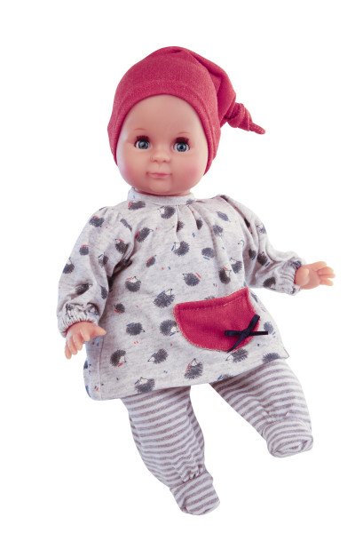 Schildkröt Manufaktur Kleidung zu Puppe Schlummerle 32 cm, Kleidung grau/weiss/rot Valentinstagsangebot