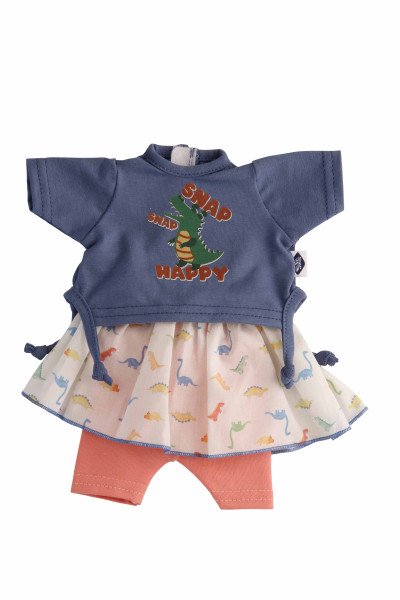 Schildkröt Manufaktur Kleidung zu Puppe Schlummerle 32 cm, sommerlich mit Dinos