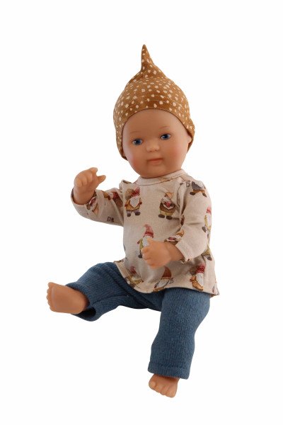 Schildkröt Manufaktur Kleidung zu Puppe Mein 1. Baby 28 cm blau/braun mit Wichteln Exklusive Angebote