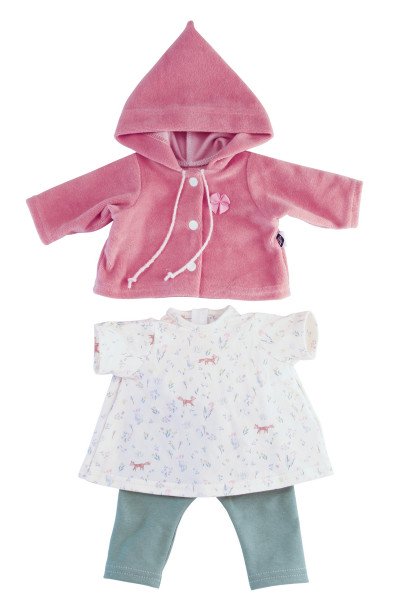 Schildkröt Manufaktur Kleidung zu Trink + Näßbaby 40 cm Lina weiss/rose/grün