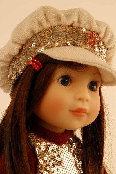 Schildkröt Manufaktur Stehpuppe Yella 46 cm braune Haare, Kleidung Glitterlook 2025