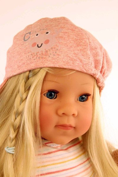 Schildkröt Manufaktur Stehpuppe Elli 52 cm blonde Haare, blaue Schlafaugen, maritime Kleidung weiss/blau/rose Meist gekauft