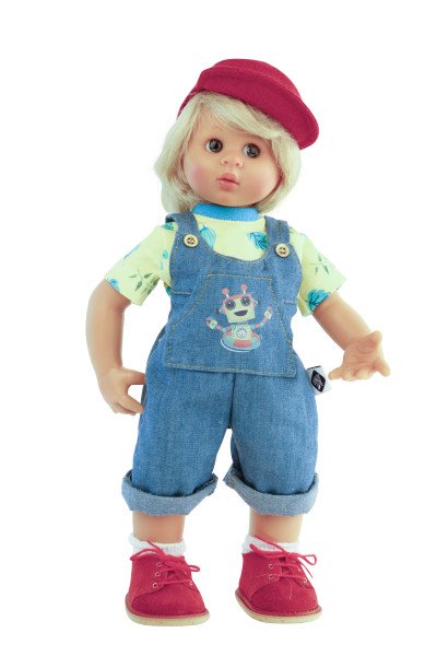 Schildkröt Manufaktur Puppe Müller-Wichtel Luca 30 cm blonde Haare, Jeanskleidung Cyber Monday